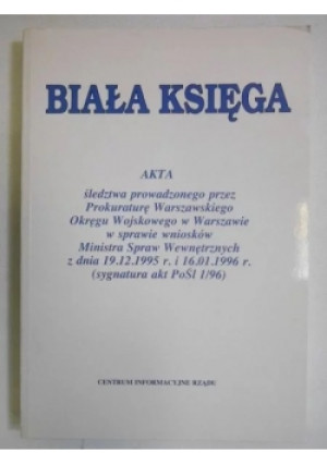Biała księga - Praca Zbiorowa - książka  wyd. 1996