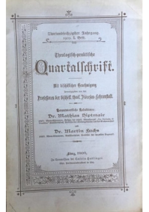 Theologische Quartalschrift, 1909 r. - Mathias Hiptmair - książka  wyd. 1909