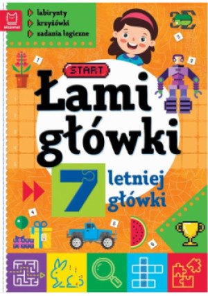 Łamigłówki 7-letniej główki. Labirynty, krzyżówki - Zbiorowa Praca - książka  wyd. 2021