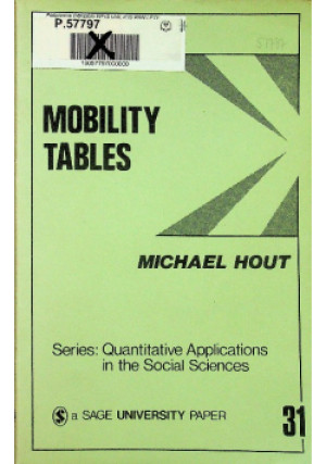 Mobility tables - Michael Hout - książka  wyd. 1983