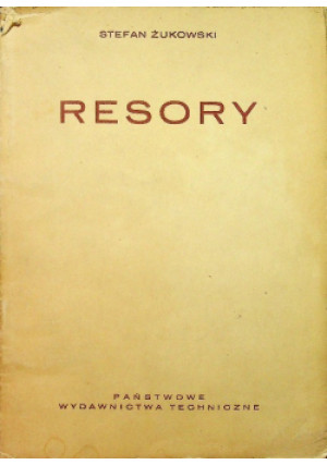 Resory - Stefan Żurkowski - książka  wyd. 1958