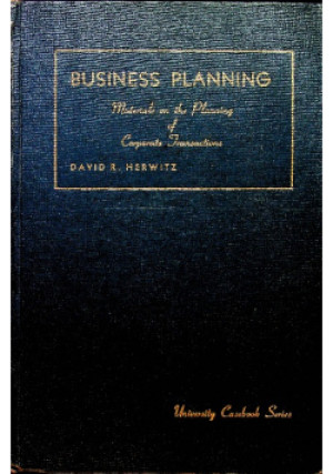 Business planning - David R. Herwitz - książka  wyd. 1966