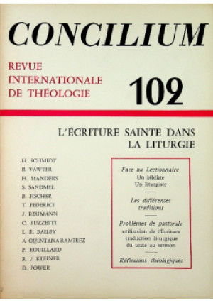 Concilium 102 L ' Ecriture Sainte Dans La Liturgie - Praca Zbiorowa - książka