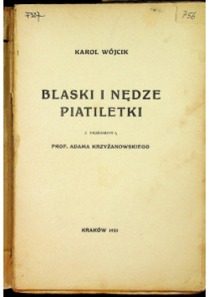 Blaski i nędze Piatiletki 1933 r. - Karol Wójcik - książka  wyd. 1933