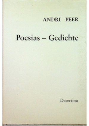 Poesias - Gedichte - Andri Peer - książka  wyd. 1988