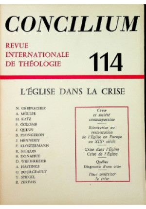 Concilium 114 L ' Eglise Dans La Crise - Praca Zbiorowa - książka
