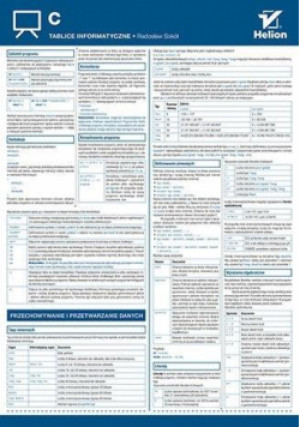 Tablice informatyczne. C - Sokół Radosław - książka  wyd. 2018