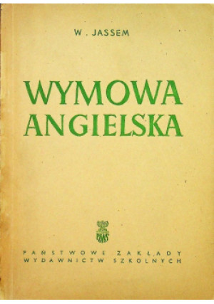 Wymowa angielska - W. Jassem - książka  wyd. 1951