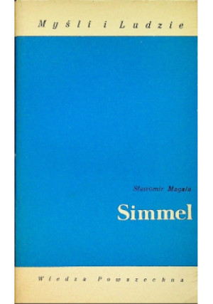 Simmel - Sławomir Magala - książka  wyd. 1980