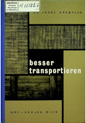 Besse Transportieren - Franz Krempler - książka  wyd. 1963