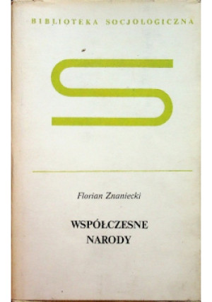 Współczesne narody - Florian Znaniecki - książka  wyd. 1990