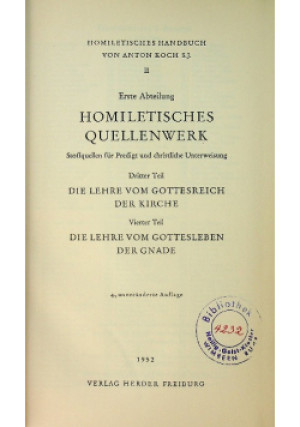 Homiletisches Handbuch - Praca Zbiorowa - książka  wyd. 1952