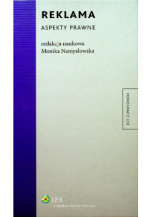 Reklama Aspekty prawne - Praca Zbiorowa - książka  wyd. 2012