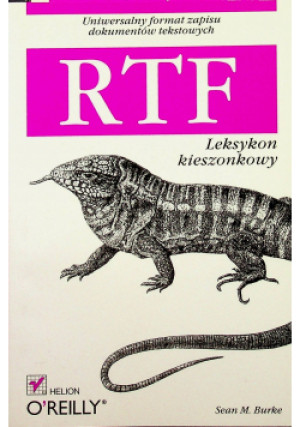 RTF Leksykon kieszonkowy - Sean M. Burke - książka  wyd. 2003