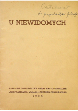 U niewidomych 1936 r. - Praca Zbiorowa - książka  wyd. 1936