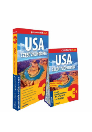 USA. Część zachodnia 3w1 przewodnik + atlas + mapa - książka  wyd. 2024