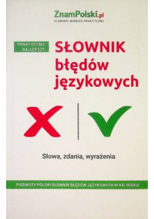 Słownik błedów językowych - książka  wyd. 2020