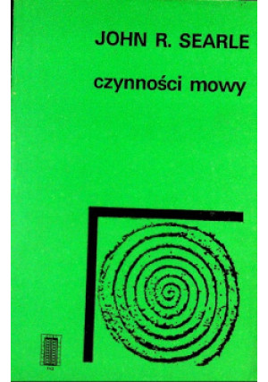 Czynności mowy - John R. Searle - książka  wyd. 1987