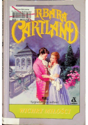 Wichry miłości - Barbara Cartland - książka  wyd. 1996