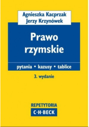 Prawo rzymskie - Jerzy Krzynówek, Agnieszka Kacprzak - książka  wyd. 2011