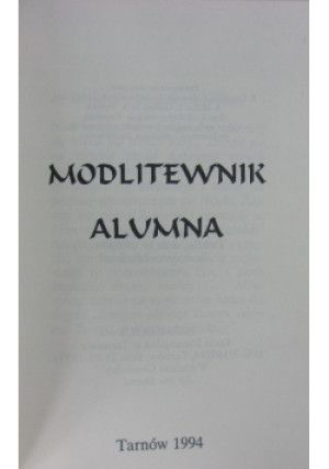 Modlitewnik Alumna - Praca Zbiorowa - książka  wyd. 1994