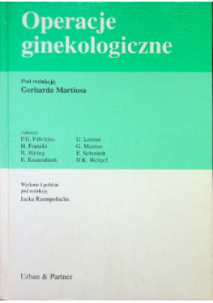 Operacje ginekologiczne - Gerard Martius - książka  wyd. 2000