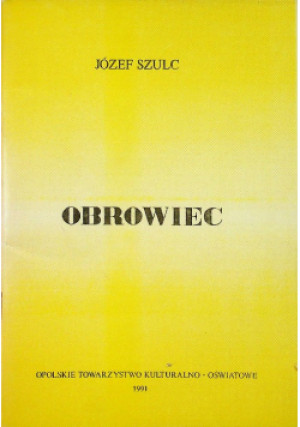 Obrowiec - Józef Szulc - książka  wyd. 1991