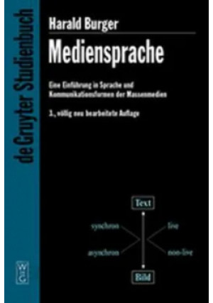 Mediensprach - Harald Burger - książka  wyd. 2005
