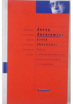 Lista obecności - Jerzy Jarniewicz - książka  wyd. 2000