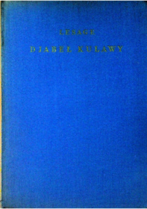 Djabeł kulawy ok. 1925 r. - Alain Rene Lesage - książka
