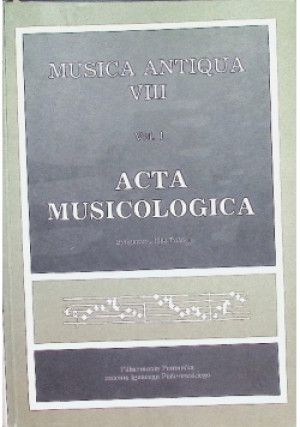 Musica antiqua VIII - książka  wyd. 1988