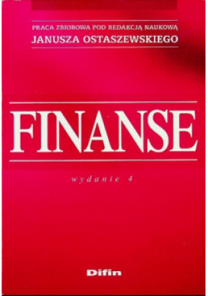 Finanse - Janusz Ostaszewski - książka  wyd. 2008