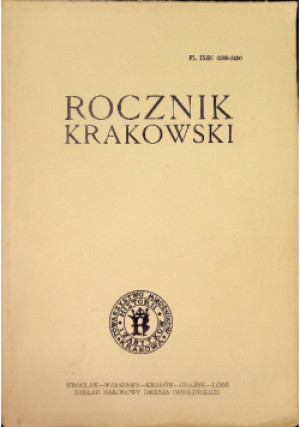 Rocznik krakowski 1988 - książka historyczna wyd. 1989