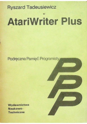 AtariWriter Plus - Ryszard Tadeusiewicz - książka  wyd. 1989
