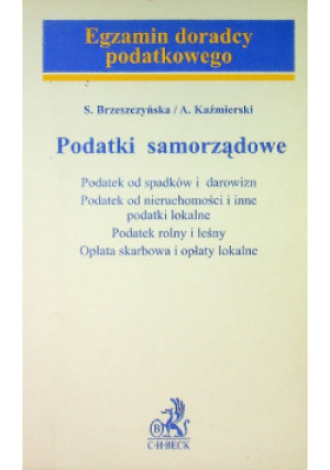 Podatki samorządowe - S. Brzeszczyńska - książka  wyd. 1997