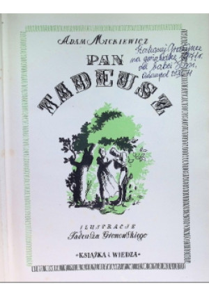 Pan Tadeusz - Adam Mickieiwcz - książka  wyd. 1984