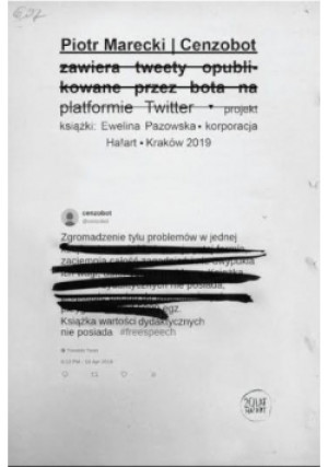 Cenzobot - Piotr Marecki - książka  wyd. 2019