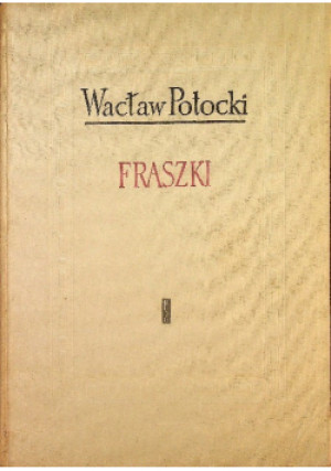 Fraszki - Wacław Potocki - książka  wyd. 1957