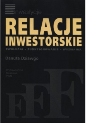 Relacje inwestorskie - Danuta Dziawgo - książka  wyd. 2011
