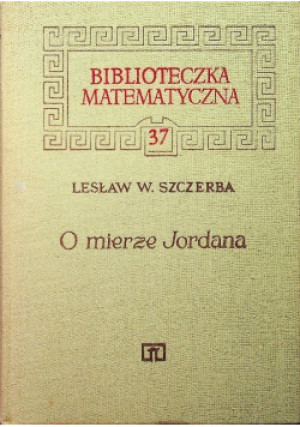 O mierze Jordana - Lesław W. Szczerba - książka  wyd. 1977
