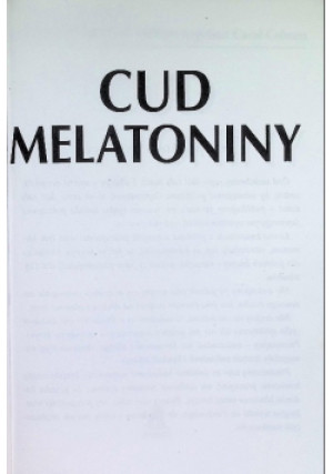 Cud melatoniny - książka  wyd. 1996