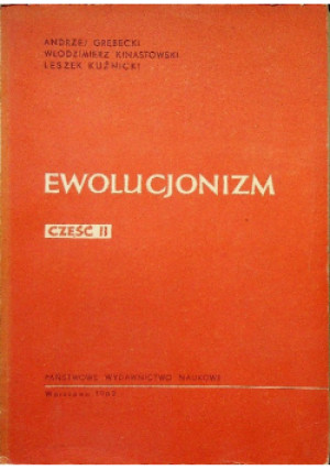 Ewolucjonizm Część II - Andrzej Grębecki - książka  wyd. 1962