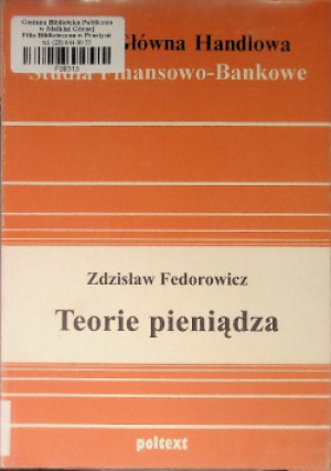 Teorie pieniądza - Zdzisław Fedorowicz - książka  wyd. 1993