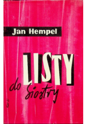 Listy do siostry - Jan Hempel - książka  wyd. 1961