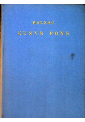 Kuzyn Pons - Balzac - książka