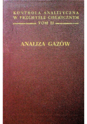 Analiza gazów Tom II - książka  wyd. 1956