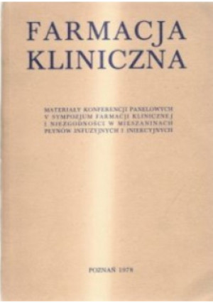 Farmacja kliniczna - Jerzy Masiakowski - książka  wyd. 1978