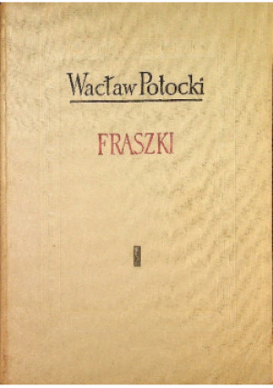 Fraszki - Wacław Potocki - książka  wyd. 1957