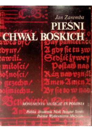 Pieśni chwał boskich - Jan Zaremba - książka  wyd. 1989