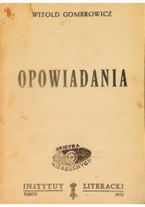 Opowiadania Tom IX - Witold Gombrowicz - książka  wyd. 1972